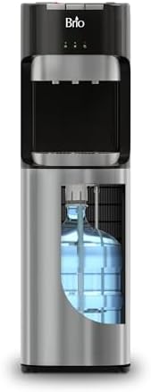 Brio Bottom Loading Water Cooler Dispenser for 5 Gallon Bottles - 3 Temperatures with Hot, Room & Cold Spouts, Child Safety Lock