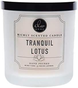 DW Home Decoware Richly Scented Candle Medium Single wick 9.5 oz ----- Tranquil Lotus