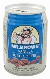 Mr. Brown Vanilla Iced Coffee, 8.12 Ounce (Pack of 24)