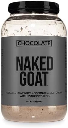 NAKED Goat - Pasture Fed Goat Whey Protein Powder from Small-Herd Wisconsin Dairies, 2Lb Bulk, GMO Free, Soy Free. Easy to Digest - All Natural - 23 Grams of Protein - 30 Servings
