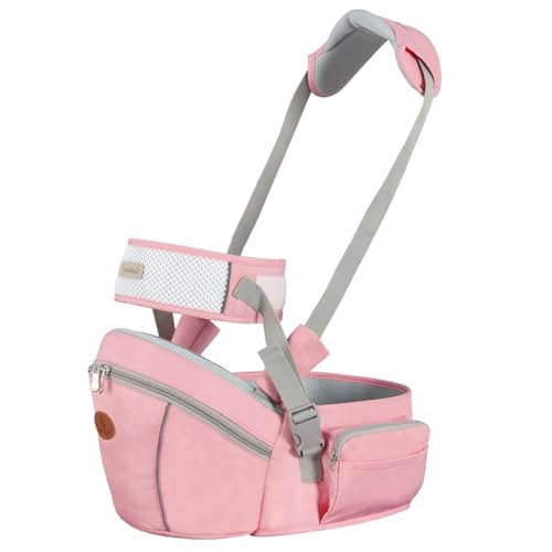 Baby Hip Seat Carrier Baby Waist Stool for Child Infant Toddler with Adjustable Strap Buckle Pocket Soft Inner Huge Storage (Dark Grey)
