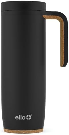 Ello Magnet 18oz Insulated Stainless Steel Travel Mug with Handle, Poseidon