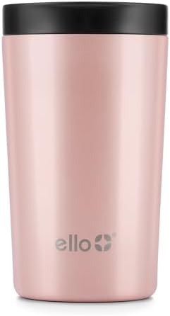 Ello Miri 16oz Insulated Stainless Steel Travel Mug with Slider Lid, Black Marble