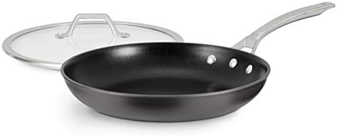 Calphalon Signature Hard-Anodized Nonstick Wok, 12", Flat-Bottom, Oven-Safe, PFOA-Free, Black
