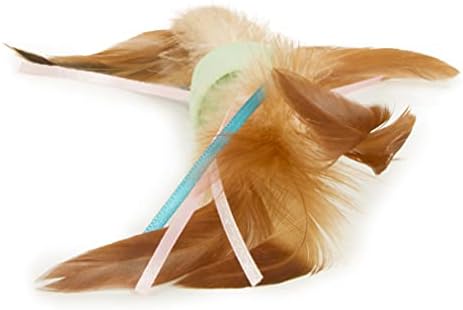 SmartyKat Flutter Balls Catnip Plush and Feather Cat Toys, Erratic Motion for Batting & Pouncing Fun for Cats & Kittens, Set of 2
