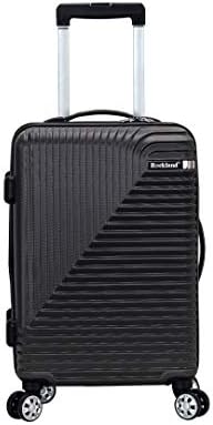Rockland Star Trail Hardside 2 Piece Expandable Spinner Wheel Luggage Set, (20"/24"/28"), Champagne
