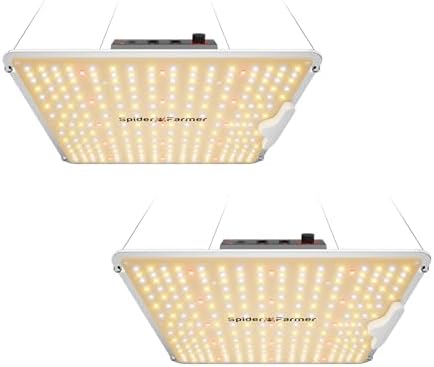 Spider Farmer SF1000 LED Grow Lights for Indoor Plants in 2x2/3x3 Grow Tent | 100W Dimmable Full Spectrum Grow Light, New-Gen High-Efficiency Diodes 2.5 PPE System for Seed Starting, Vegetables & Bloom