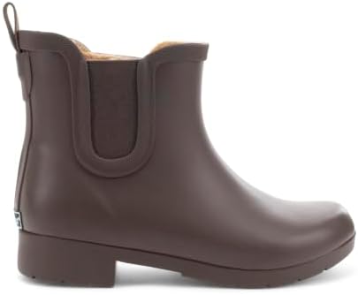 Chooka Women's Delridge Waterproof Faux Fur Chelsea Rain Boot Slip On