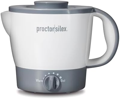 Proctor Silex 32oz Adjustable Temperature Hot Pot, Electric Kettle for Tea, Boiling Water, Cooking Ramen, Noodles and Soup, PFAS-Free Nonstick Coating