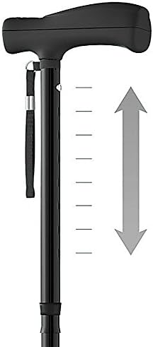 HurryCane Freedom Edition Foldable Walking Cane with T Handle
