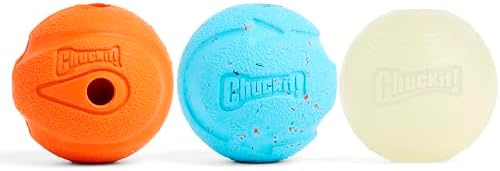 Chuckit! Fetch Pack Dog Balls - Interactive Dog Toys, High-Bounce Fetch Ball, Floating Ultra and Rugged Balls, Durable - Size Small, 2-inch Diameter, Set of 3