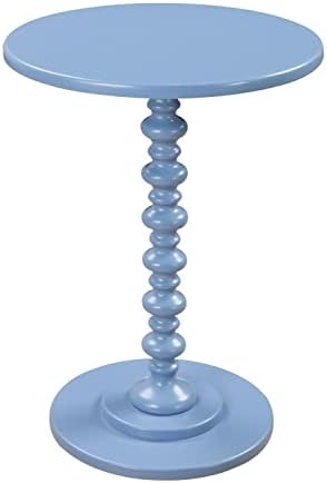 Convenience Concepts Palm Beach Spindle Table 17.75" - Traditional Round End Table for Living Room, Turned Solid Wood Side Table, Classic Display Pedestal Table, Espresso