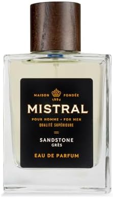Mistral Bourbon Vanilla Eau de Parfum for Men, Men's Cologne, 3.4 Oz | Warm & Sweet Masculine Scent with Vanilla, Patchouli & Sandalwood, Cruelty-Free, Long-Lasting Perfume, Made in France