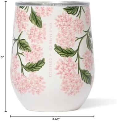 Corkcicle x Rifle Paper Co. 12 oz Insulated Tumbler, Blush Lively Floral