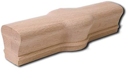 Red Oak 6010-8E 2-1/4 inch Width x 2-3/8 inch Tall Traditional Style Straight Wood Handrail for Stair Remodeling 8 feet Long
