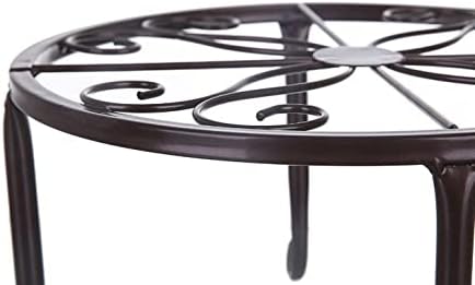 Tosnail 4 Pack Metal Plant Stand, Planter Support Rack, Plant Pot Stands, Planter Holder Heavy Duty, Rust Proof Iron Potted Plant Flower Pot Stand for Indoor Outdoor Garden Patio, Black, 9 Inch