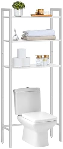 HOOBRO Over The Toilet Storage, 3-Tier Bathroom Organizer Shelf Over Toilet, Freestanding Bathroom Storage Shelves, Space Saver