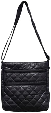 Quilted Crossbody bag BLACK Ultra light water repellent Stain resistance