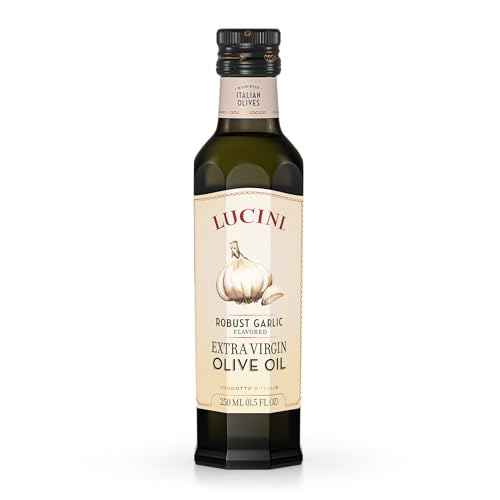 Lucini Italia Delicate Lemon Extra Virgin Olive Oil - EVOO Infused with Fresh Lemon - Olive Oil for Marinade, Grilling, Roasting, Baking - Non-GMO Verified, Whole30 Approved, Kosher, 250mL