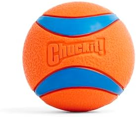Chuckit! Ultra Ball Dog Toy - Size Large - For Dogs 60-100 lbs - Made from Durable Rubber - Super Bouncy - Floats in Water - 3-inch Diameter - Pack of 1