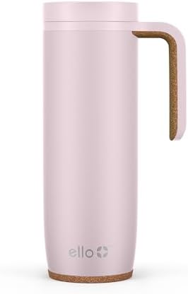 Ello Magnet 18oz Insulated Stainless Steel Travel Mug with Handle, Poseidon
