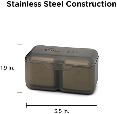 Rabbit Jumbo Chilling Stones - Premium Stainless Steel Whiskey Rocks for Chilling Fine Spirits and Beverages, Reusable Drink Cooling Stones with Storage Case | Large Reusable Stainless Steel Chillers for Whiskey, Bourbon, Scotch, Cocktails & Wine, Home B…