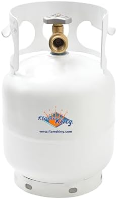 FLAME KING YSN5LB 5 Pound Propane Tank Cylinder, Great For Portable Grills, Fire Pits, Heaters And Overlanding, White | camping-hammocks