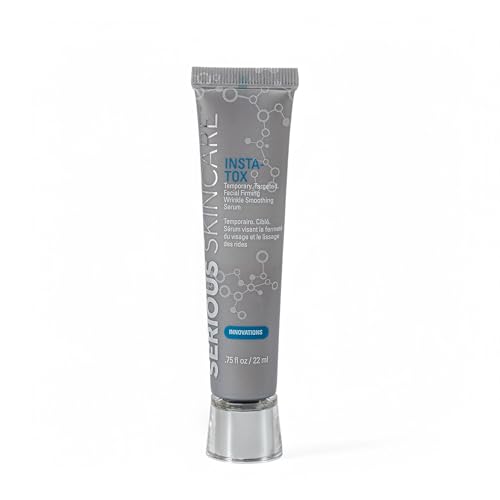 Serious Skincare INSTA-TOX Instant Wrinkle Filler for Face Serum, to Smooth + Blur Fine Lines, Deep Wrinkles, Lip Lines, Crow’s Feet & Pores, Temporary Face Tightener, for Smoother Skin .75 oz