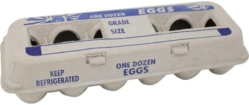 Egg Cartons – 250 Bulk Pack, Natural Fiber | Durable Paper Pulp Construction, Secure Storage for Large Chicken & Quail Eggs