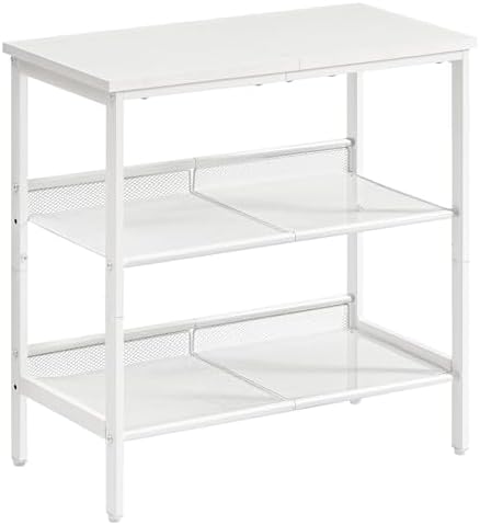 HOOBRO End Table, 3-Tier Narrow Side Table, Nightstand with 2 Flat or Slant Adjustable Shelves for Small Spaces, Hallway, Living Room, Bedroom, Sturdy