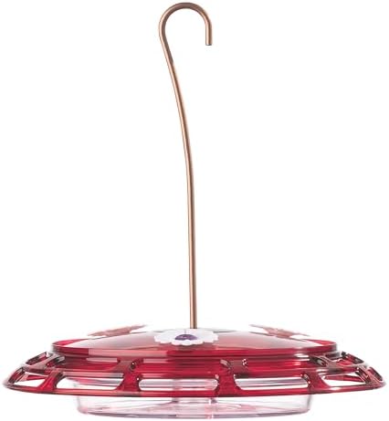 More Birds 3-in-1 Hummingbird Feeder 6 fl oz Red Plastic Window Mount Hanging Outdoor Bird Feeder with Suction Cup Hanger for Backyard Birding