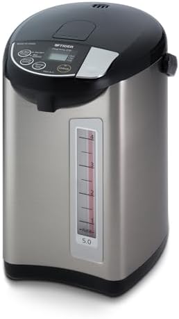 Tiger PDU-A40U Electric Water Boiler and Warmer (135 oz, Black) | Four heat settings, two sleep timers, auto lock, removable lid and cord