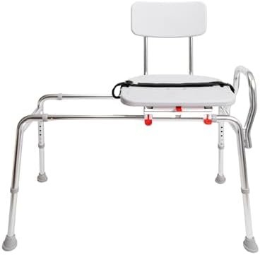 Tub Transfer Bench with Swivel Seat, for Elderly & Disabled, Standard | Eagle Health Supplies Sliding Shower Chair for Inside Shower, FSA/HSA eligible, Height Adjustable, 77662