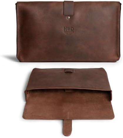 Hide & Drink, Female Clutch Bag, Vintage Handbag, Accessory Organizer, Phone Bag, Night Case, Full Grain Leather, Handmade, Bourbon Brown