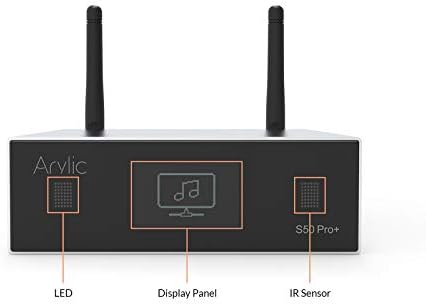 Arylic Up2stream S50 Pro+, Receiver Audio WiFi e Bluetooth, Preamplifier aptX HD con ESS Sabre Dac AKM ADC Multiroom/multizone