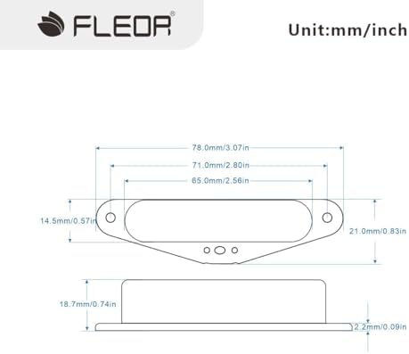 FLEOR Alnico 5 Guitar Pickups - TL Bridge & Neck Pickup (Chrome) for TL Style Guitar
