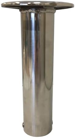 Tigress Economy Stainless Steel Gunnel Mount Rod Holder - 0° Angle, Durable and Corrosion-Resistant