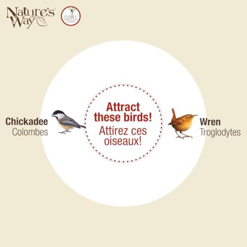 Nature's Way Bird Products CWH1 Cedar Wren House, 8" x 8.875" x 8.125", standard, Brown