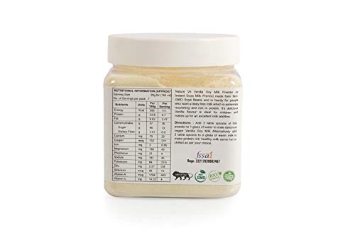 NatureVit Soya Milk Powder [Vanilla Flavour] [Vegan, Non-GMO & 25% Protein] (600.00 gm)