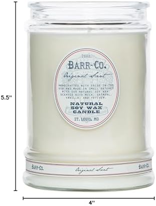 Barr-Co. Fir & Grapefruit Glass Tumbler Candle, 20 oz | Woody Citrus Scent, Long Burning Soy Wax Candle, Scented Candles for Home, Bathroom & Office, 120-Hour Burn Time