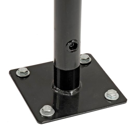 Global Industrial 41"L Wave Bike Rack, Black, Flange Mount, 5-Bike Capacity | Black Powder Coated Steel, Commercial Bike Rack for Stores