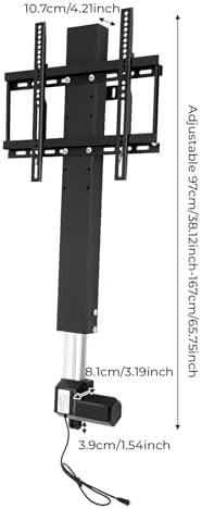 Motorized TV Lift, 110V Automatic Lift TV Bracket Height Adjustable TVs Stand with Remote Control for 26"-57" Television Size