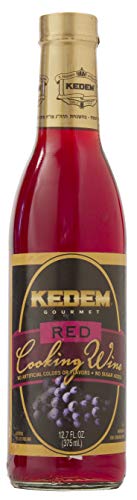 Kedem Red Cooking Wine 12.7oz Bottle, No Artificial Colors of Flavors, Gluten Free, No Sugar Added, Certified Kosher