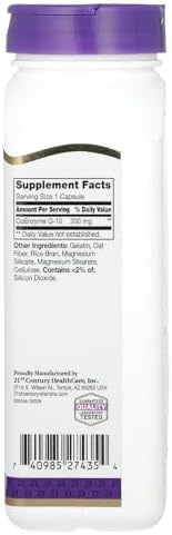 21st Century CoQ10 200mg Softgels, Heart & Antioxidant, 90 Count | Coenzyme Q10 200 mg Fast-Release Liquid Softgels, Heart Health & Antioxidant Support, Gluten Free, No Artificial Colors