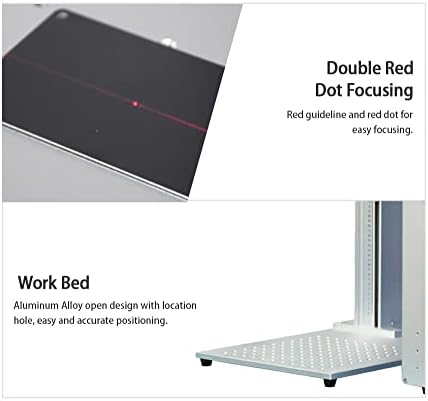 US Stock 60W JPT MOPA M7 Fiber Laser Marking Machine Fiber Laser Engraver Laser Marker 175×175mm with 80mm Rotary Axis Compatible with Lightburn