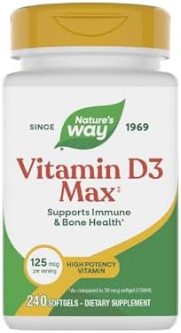 Natures Way Vitamin D3 5000 Iu, 240 CT