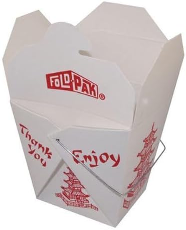 Pack of 15 Chinese Take Out Boxes PAGODA 8 oz / Half Pint Party Favor and Food Pail