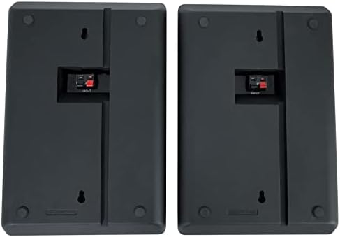 Rockville RockSlim Black 5.25" Home Theater Wall Mount Speakers, Pair