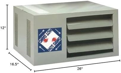 Modine HD45AS0111Natural Gas Hot Dawg Garage Heater 45,000 BTU with 80-Percent Efficiency Grey