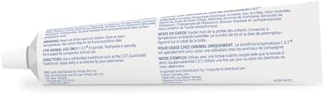 C.E.T. Enzymatic Toothpaste for Dogs and Cats, Vanilla Mint, 2.5oz | Plaque and tartar control for fresh breath, pet dental care toothpaste, Dual enzyme system, vanilla mint flavored toothpaste